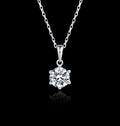 6.5MM Moissanite Diamond Pendant Fashionable 925 Sterling Silver Jewelry Necklace for Women