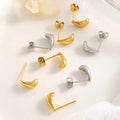 Ins Stainless Steel 18k Gold Plated Earrings Waterproof Elegant Mini Water Drop Stud Earrings for Women