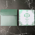 Luxury Green Foil Book Style Wedding Invitation Box Set With Ribbon Custom Monogram Wedding Invitation Card Envelope Kit MegaBDM