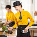 Custom Logo Chef Tops Comfortable Breathable Kitchen Hotel Restaurant Waiter Waiters Workwear Cafe Catering Top Shirt