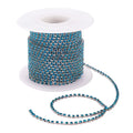 Blue Zircon Strass Roll Rhinestone Closed Cup Chain Trimming Jewelry Cup Chain for Nail and Jewelry