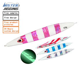 MISTER JIGGING Lure 120g Fishing Saltwater Luminous Fishing Metal Jig Fishing Jig Lure Metal Lure