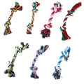 Wholesale Washable String Fashion Knotted Cotton Dog Game Molar Bites Floss Chew Toy Rope Bone 10 Pack Dog Toys Set