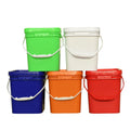 Food Grade PP White Square Plastic Buckets 4.5/5/10/12/16/18/20/25 Litre Customized Color Chemical Resistant Custom Logo
