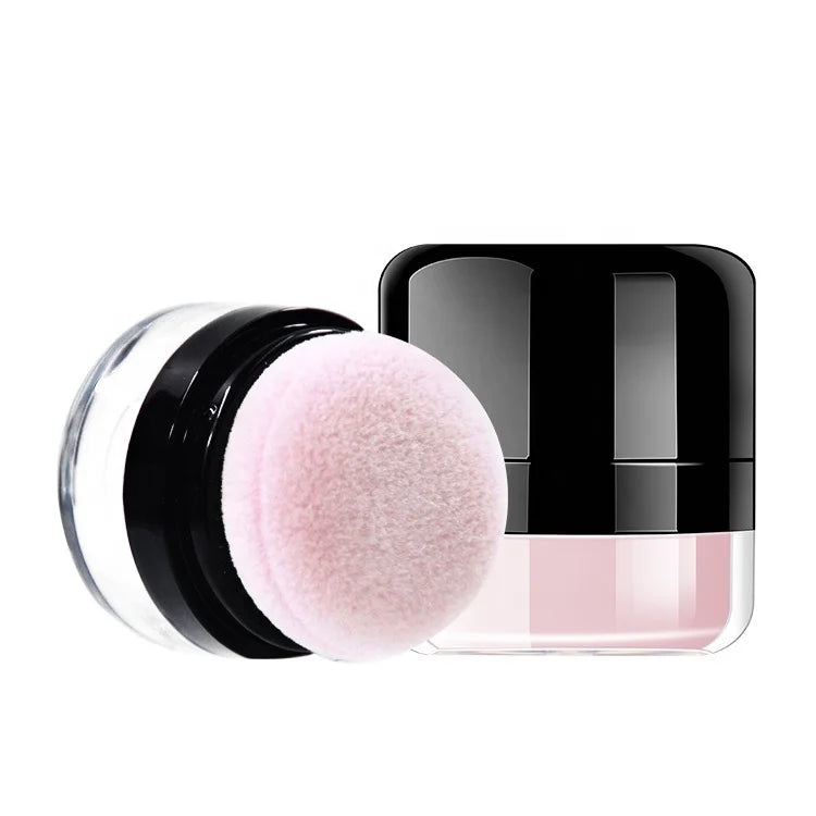 Wholesale Unique Loose Powder Jar with Puff Empty Plastic Cosmetic Jar Brush for Face & Body