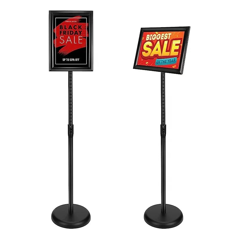 Poster Sign Stand Adjustable Floor Sign Stand Floor Sign Holder Both Vertical and Horizontal View Displayed