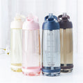 1000ML Portable Sports Water Bottle with Straw Leakproof  Plastic Drinks Mug Outdoor Travel
