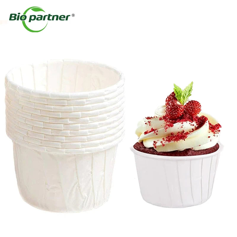 Non-stick Disposable Cake Cups & Cupcake/Muffin Paper Liners-Oven Safe Customizable Shape & Color