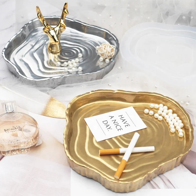 Stump Ashtray Resin Mold Soap Dish Candle Holder Silicone Tray Mold
