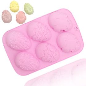 1066 Hot Sell Easter Egg System Silicone Chocolate Mould 6 Hole Cake Mould Reusable Home Diy Baker Tool Silicone Cake Mold Resin