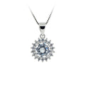 Classic 925 Sterling Silver Tiny Round Bulk Pave Cubic Zirconia Pendant for Jewelry Making Necklace