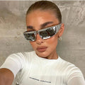 30917 Trend Steampunk Sport Sunglasses Women Y2k Mirror Punk Shades Eyewear Men Outdoor Sun Glasses UV400