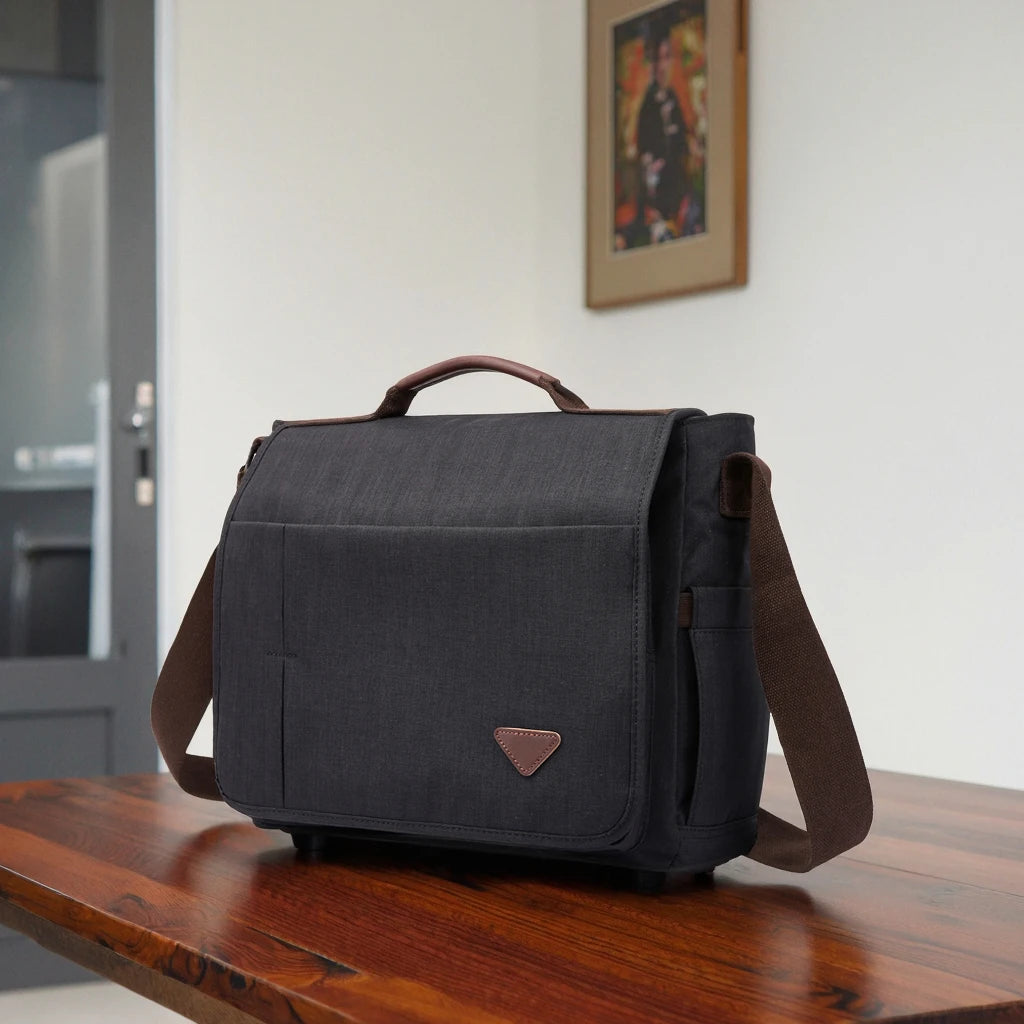 ZUOLUNDUO 14 Inch Men's Fashion Crossbody Messenger Bag Outdoor Travel Office Briefcase Polyester Laptop Notebook Computer