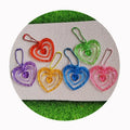 50mm Mixed Color Transparent Acrylic Plastic Hollow Heart Charm Pendants Kid Craft DIY Wholesales