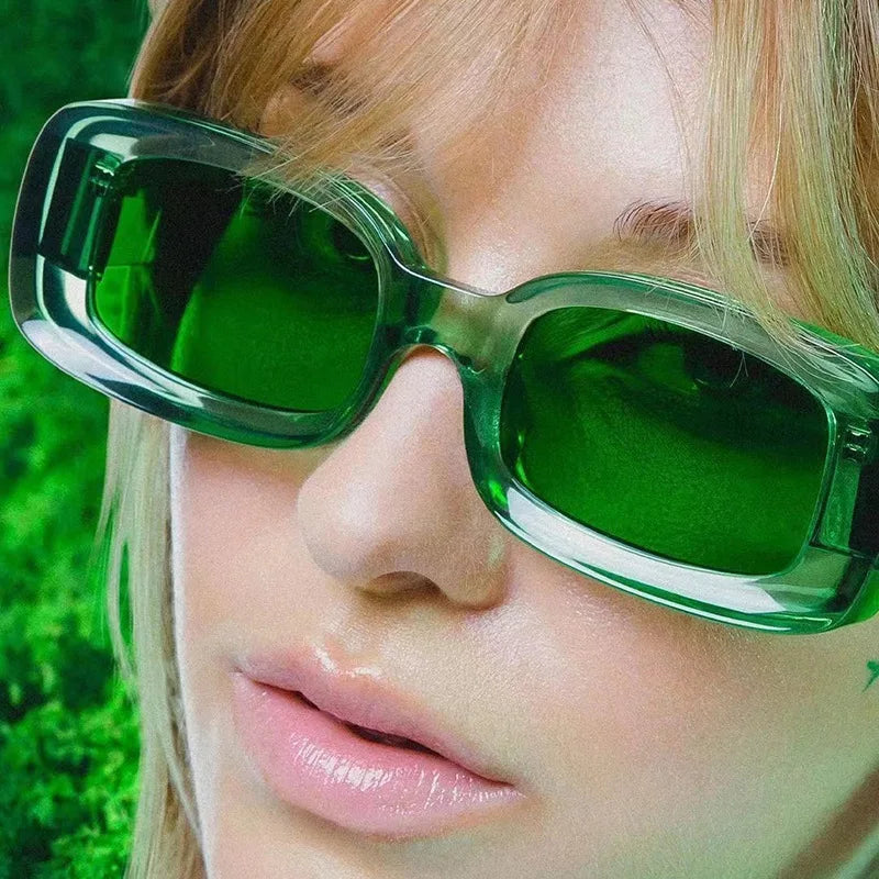 STORY 2024 New Arrival Square Sun Glasses Fashion Candy Color Thick-Rimmed Small Frame Thick Edge Rectangle Sunglasses Women Men