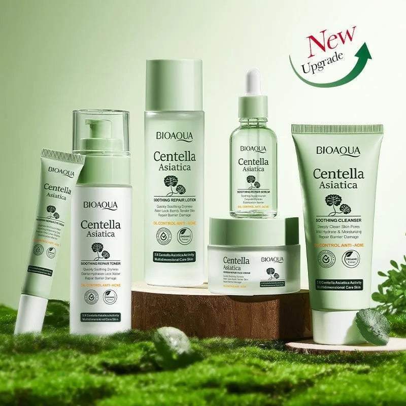 Private Label Natural Ingredients Acne Revitalizing Centella Asiatica Soothing Repairing Skin Care Set
