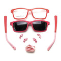 Nano Combined Silicone Rectangle Flexible Spectacle Clip Sunglasses 3600 Adjustable Strap Sports Glasses Kids TR90 Optical