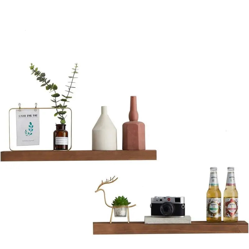 Floating Shelves Wall Mounted Rustic Wood Wall Shelves Set of 3 for Bedroom Bathroom Living Room