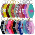 Wholesale Cheap Colorful Plastic Custom Printing Hotel Keychain Blank Keytag Promotional Keychains & Carabiners Hotels Motels