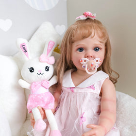 55CM Full Body Silicone Waterproof Reborn Toddler Girl Dolls Princess Betty Lifelike Soft Silicone Reborn Baby Dolls for Girls
