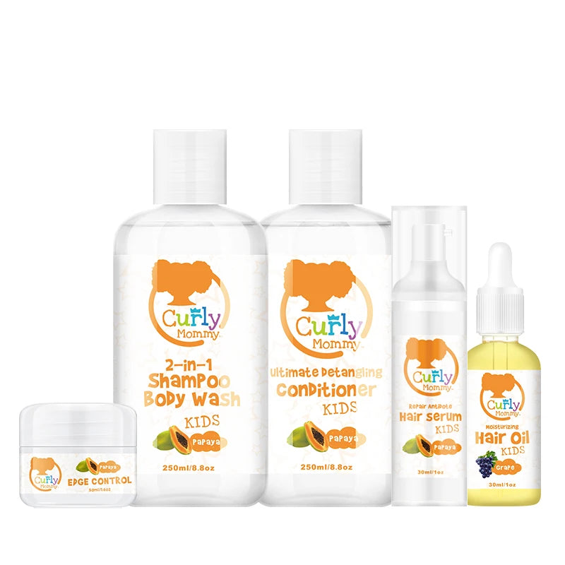 Natural Curly Natural Hair Moisturizer Set for Kids Dry Hair Private Label Customized