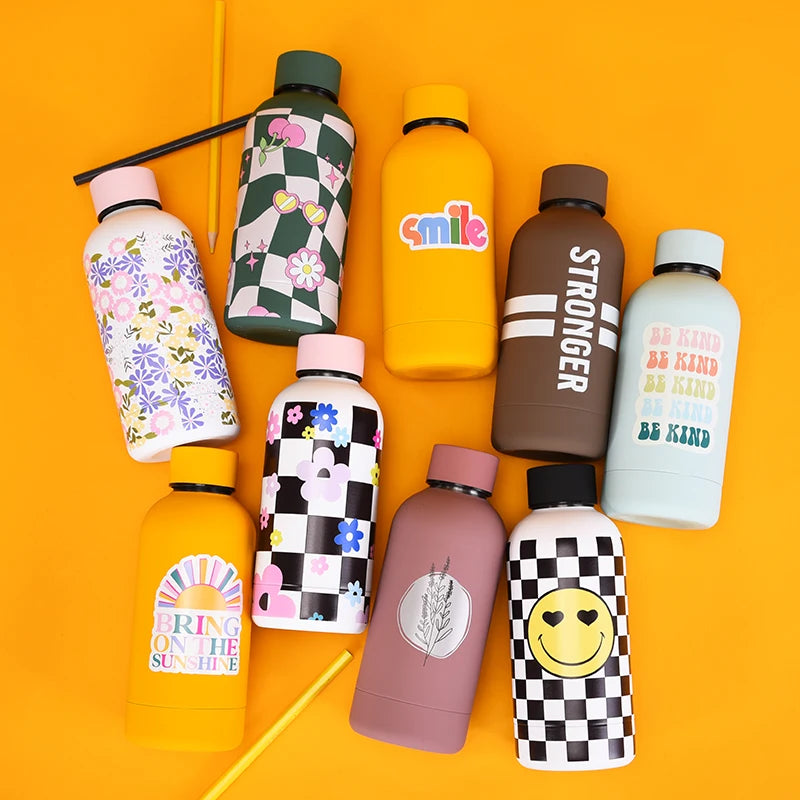 Wholesale Custom Abstract Stick Figure Design Stainless Steel Insulated Tumbler Minimalist Line Art Water Cup