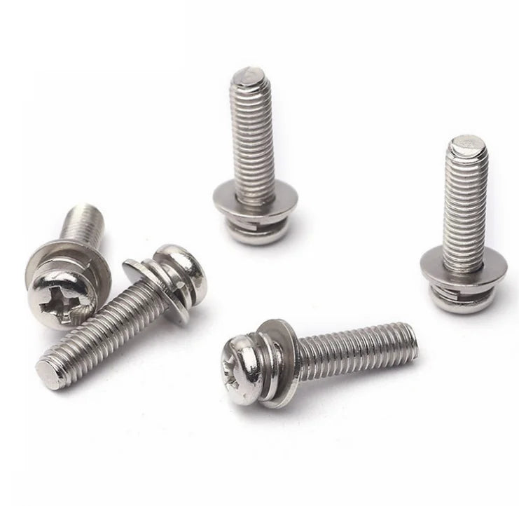 #10-32 External Tooth Flat Washers Combination Screws Pan Head Sems Screws