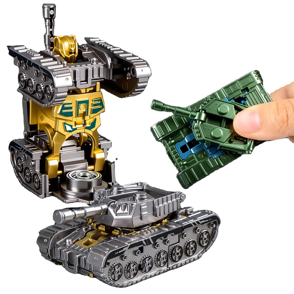 Cheap Transformable Fingertip Gyroscope Spinning Top Stress Relieving Toys for Adults Kids 3 in 1 Deformation Tank Robot Toys