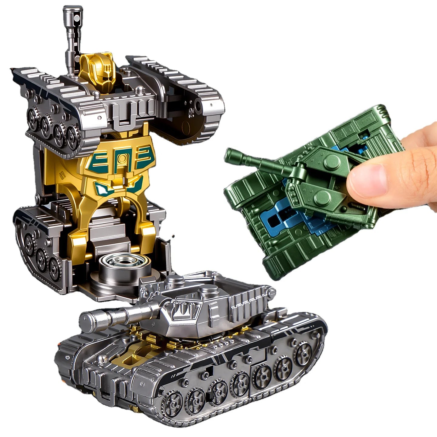 Cheap Transformable Fingertip Gyroscope Spinning Top Stress Relieving Toys for Adults Kids 3 in 1 Deformation Tank Robot Toys