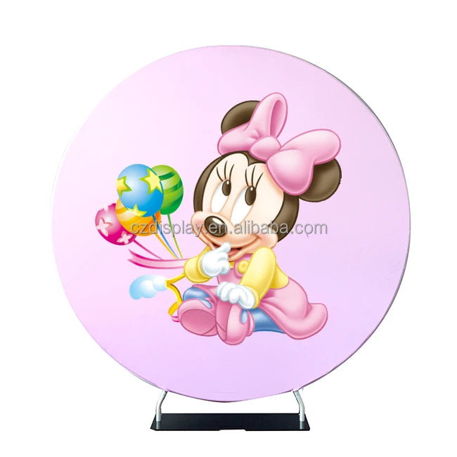 Portable Metal Frame Backdrop Stand Cartoon Character Printing Backdrops for Wedding Events