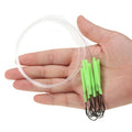 10pcs/pack 1# - 4/0 Long Shank Fine Wire Baitholder Hook Pre-tied Nylon Fishing Line Anti-bite Sea Fishing Mackerel Tackle
