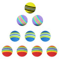 Multi-Color Lightweight EVA Golf Practice Ball Soft Hardness Two-Piece Ball Conformation Airflow Hollow Training Golf Ball