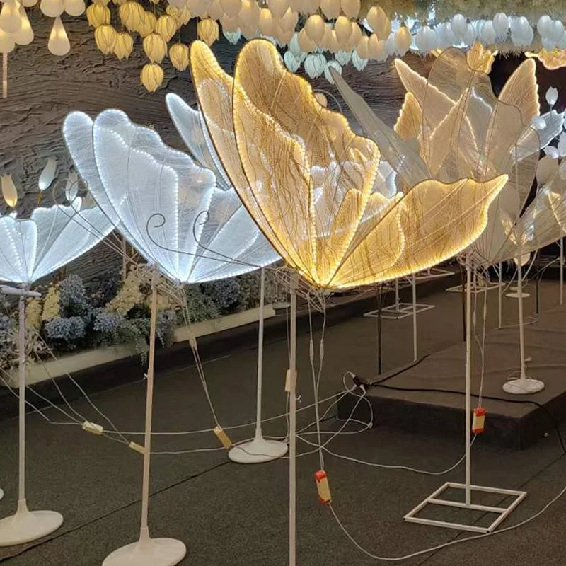 Customized Color Vintage Romantic Artificial Butterfly Wedding Decorations Light Hanging Large Lighted Background MegaBDM