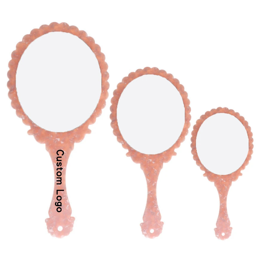 MiDairy Hand Hold Cosmetic Mirror Acetic Acid Acetate Mirror Cosmetic Makeup With Custom logo 890100-01