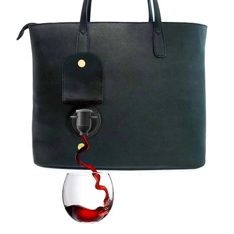 Beach City Wine Tote with Hidden Leakproof & Insulated Compartment Holds 2 Bottles of Wine Great for Travel