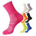 Wholesale Half Terry Cushioned Badminton Socks Quick Dry Sports Athletic Running Crew Socks for Women Men