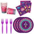 Diwali Celebration Themed Party Supplies Paper Plates and Napkins Serves 8 Guests Disposable Paper Dinnerware
