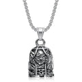 Biker Good Luck Motorcycle Gremlin Bells Lady Custom Guardian Prisoner's Cage Demon Bell for Motorcycle Punk Necklace Gifts