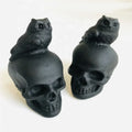 Wholesale Customize Owlite Skulls Animal Crystal Black Obsidian Owl Skulls