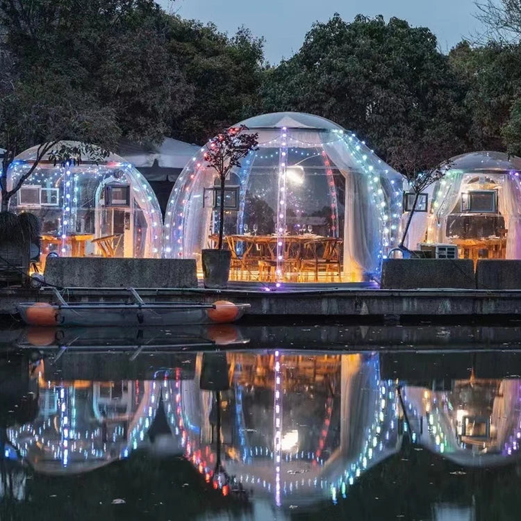 Full House Geodesic Dome Greenhouse Polycarbonate Dome Clear Skylight Round Dome Room Exhibition Tent