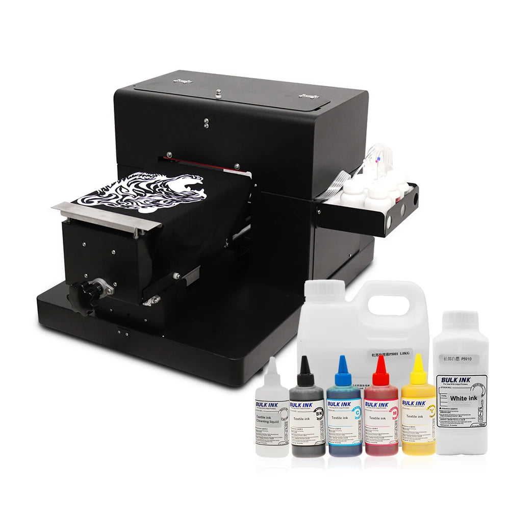 Mini A4 Inkjet Digital Printer DTG Printer T-shirt Printing Machine with RIP Software Free