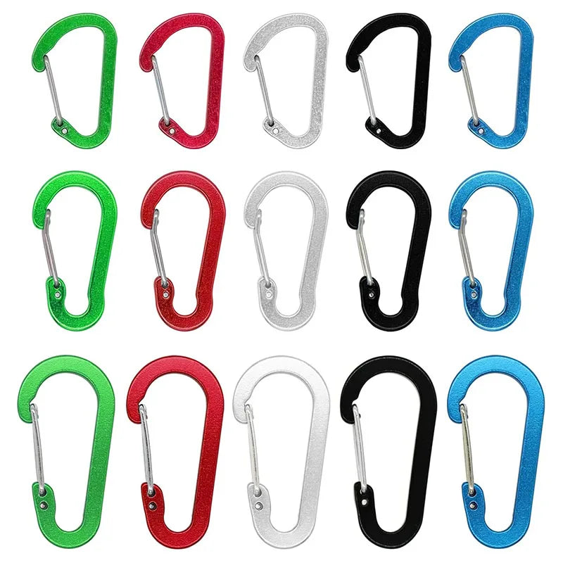 1.6"/2"/2.4" Aluminum Alloy Electrolytic Finish Multi-Use Carabiner Clips & Keychain Hooks for Home RV Camping Fishing Traveling