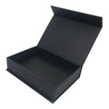 Xiamen Manufacturer Custom Logo Rigid Hard Cardboard Foldable Paper Packaging Black Magnetic Closure Gift Box