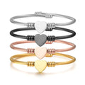 Custom Fashion Jewelry Heart Bracelet Chain Adjustable Stainless steel Gold Bracelets for Women Jewelry