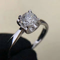 Engagement Ring 1ct Main Stone Solitaire Four-prong Bullhead  Style Lab Diamond Round Brilliant 18k Diamond Wedding Ring