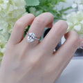 18K White Gold 3.11ct Full Eternity Lab Diamond Ring Gold  Jewelry Women Gift