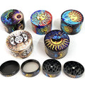 Custom Logo 63mm Zinc Manual 4-Layer American Style Dry Tobacco Herb Grinder Full Printing New Pocket Multi-Purpose 166g KL