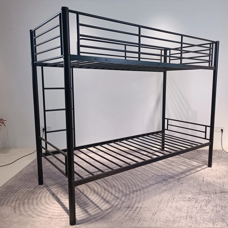 Strong Heavy Duty School Bedroom Furniture 2 Layers Steel Bunk Bed Double Story Bed With Ladder