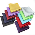 New Solid Color Dot Polyester Pocket Square Classic Red Black Blue Handkerchief 23*23CM Fashion Men's Business Wedding Accessor