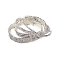 Gaby Elastic Thread Tennis Anklet Trendy Crystal  Anklet Silver Anklet Bracelet  for Women Body Jewelry